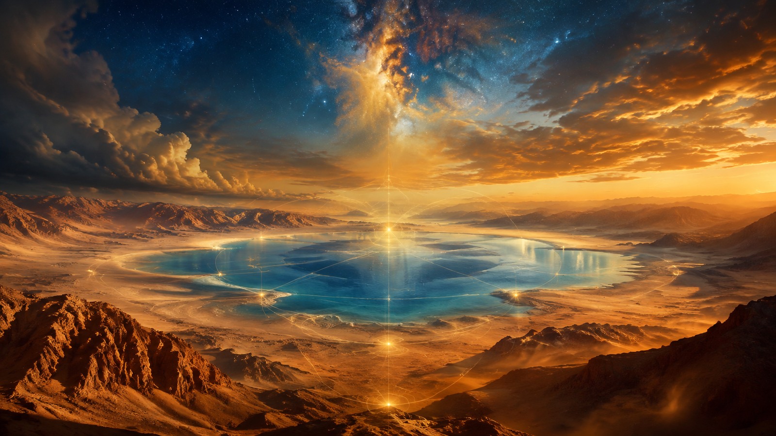 Ordem do mundo natural sob um céu luminoso, sem representação de Deus